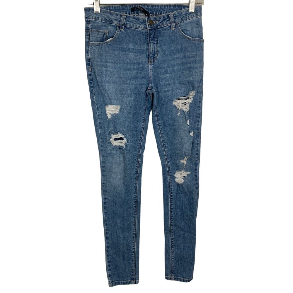 Woman Jeans Size Medium Distressed Rips Stretch